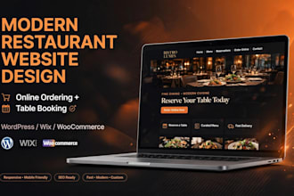 design restaurant website with online ordering in wix wordpress