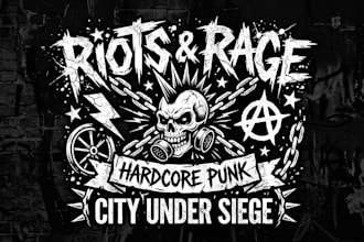 create custom band punk and hardcore logo