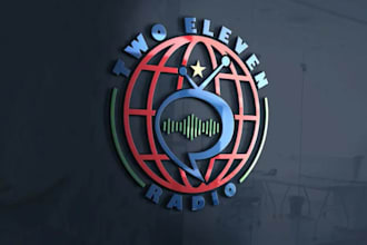 design eye catchy podcast, music, radio logo