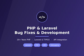 fix bugs and build features in your PHP or laravel application
