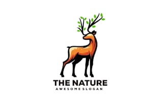 design deer mascot illustration logo