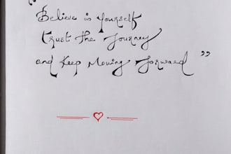 write neat handwritten notes and letters