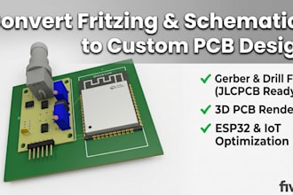 convert fritzing sketch or schematic to custom pcb layout and gerber