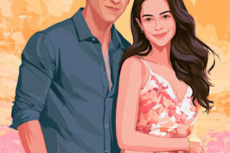 design couple portrait wedding portrait