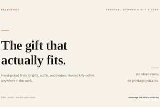 be your online personal shopper and gift finder