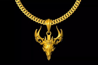 make a luxurious and elegant logo design for a jewelry brand,3d pendant,earrings