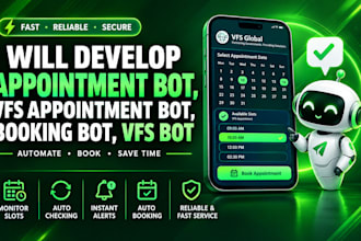 do booking appointment bot,vfs bot,vfs slot watchers bot,vfs appointment