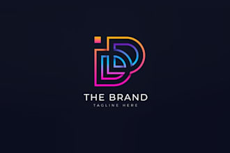 design a modern gradient dd logo with a unique and professional style