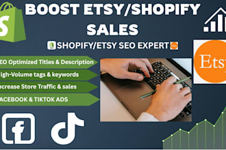 do shopify and etsy product listing with seo tags