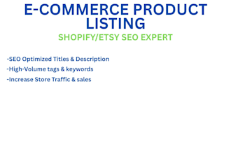 do shopify and etsy product listing with seo tags