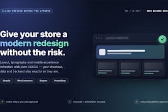 redesign your online store look with CSS and js, no backend risk