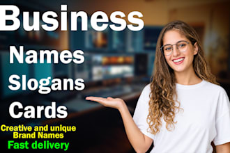 create brand names, slogans and business cards