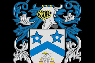 design coat of arms regal heraldic family crest logo