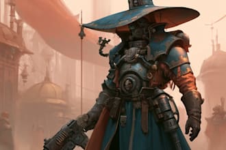 drawing a fantasy or warhammer 40k character
