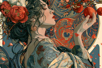 draw anything in art nouveau style