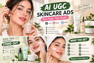 create skincare product video ads