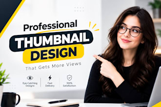 design professional finance and business youtube thumbnails