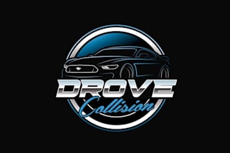 design collision car shop business brand logo
