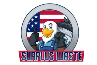 design modern fun cartoon logo for waste disposal company