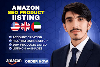 set up SEO amazon fba fbm account product listings for private label