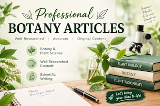 write professional botany articles