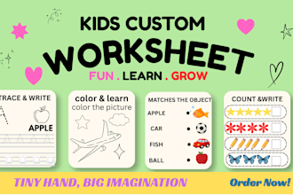 create fun and educational worksheets for kids