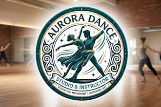 design dance instructor and dance studio logo