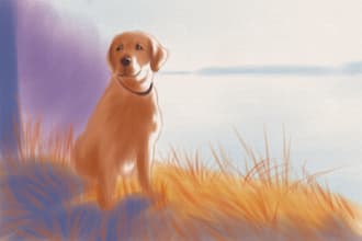 draw a custom pet portrait from your photo