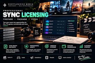 assist with sync licensing and music pitching for movie placement