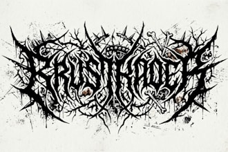 create raw metal, black metal, crust and extreme logo