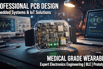 design wearable medical electronics, ecg, ppg, spo2, ble and pcb
