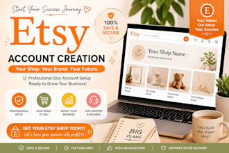verifide etsy account, etsy store setup, etsy creation, etsy listing