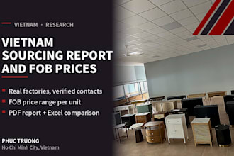 create a vietnam sourcing report with fob prices and factories