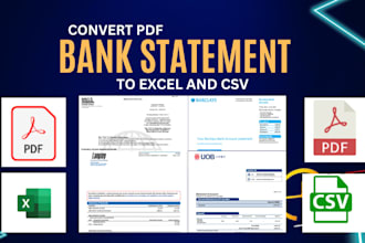 reconcile bank statement PDF to editable format