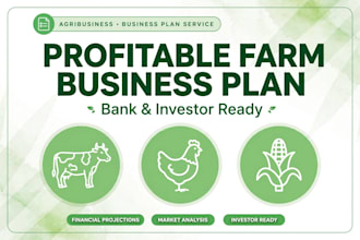 write a bankable  dairy poultry maize business plan