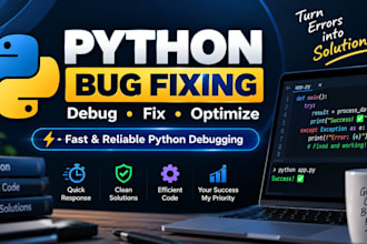 fix python bugs, errors, and debug your python code