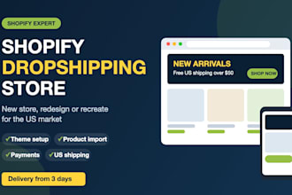 recreate shopify store, shopify store setup and shopify store redesign