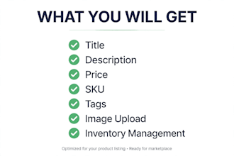 do product data entry and listing for shopify etsy amazon