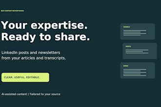 turn your article or webinar transcript into linkedin posts