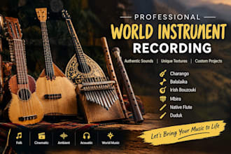 record charango balalaika irish bouzouki mbira native flute duduk for your song