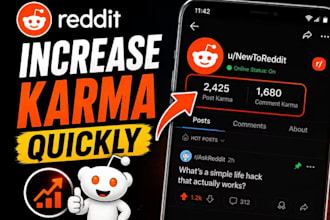 build reddit account,high subreddit,10k comment karma,reddit manage,warm up acc