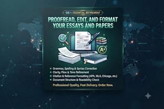 proofread, edit, and format your essays and papers