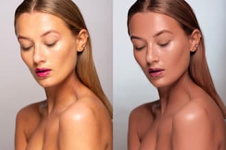do high end editorial beauty retouching