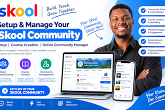 skool community setup skool community skool credit repair skool course creation