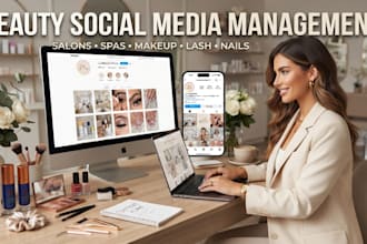manage social media for beauty salon spas makeup artist lash and nail businesses