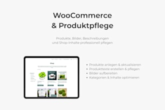 manage and update your woocommerce products and content