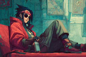 draw badass character illustration for tcg