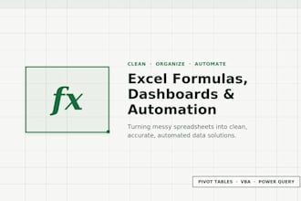 expertly do your excel tasks like data entry, cleaning, formula, lookup, match