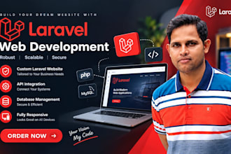 develop a modern laravel web application or custom website