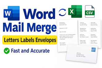 do word mail merge for letters labels and envelopes
